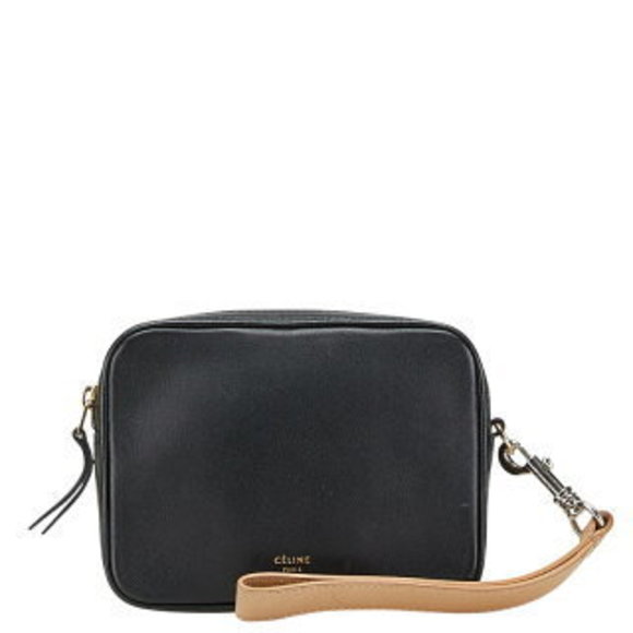 Celine pouch black beige leather - Picture 1 of 8